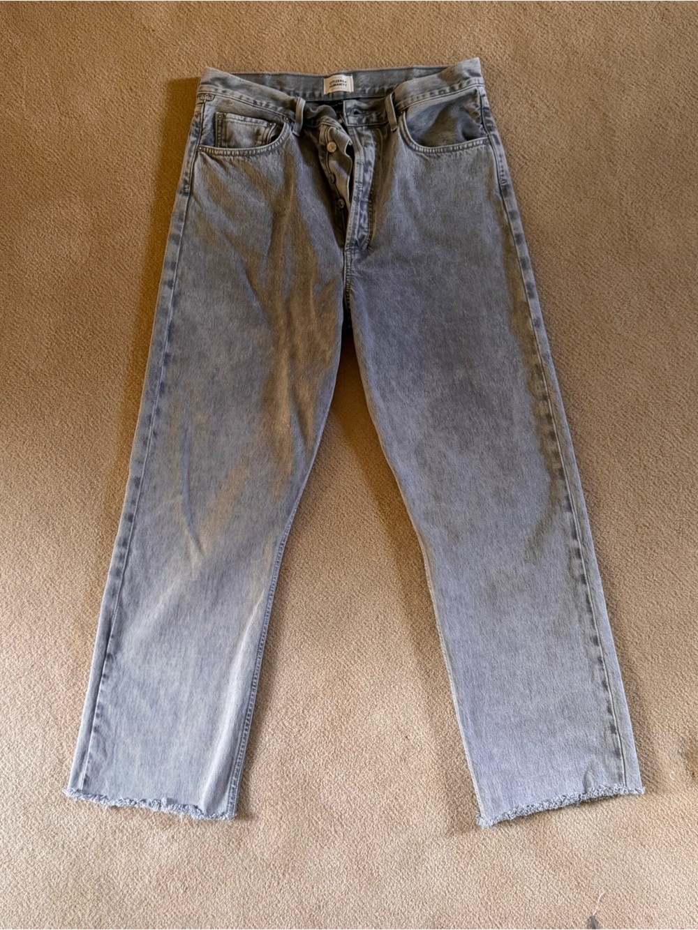 Citizens of Humanity Premium Vintage Eva High Rise Botton Fly Jeans Size 28 Gray